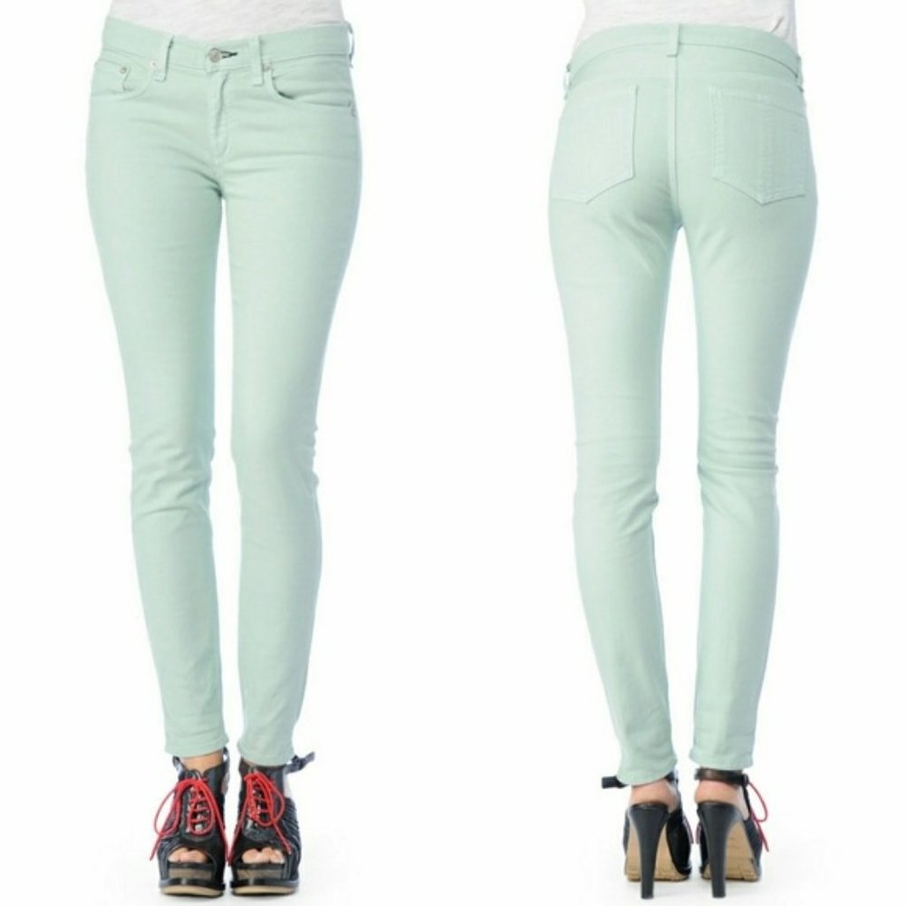 Rag & Bone Mint Colour Skinny Jeans